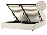 Bett mit Stauraum QUILLIEN Bouclé Hellbeige 160 x 200 cm_916534