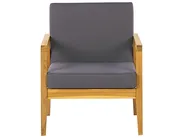 Lounge Set mit Tisch 4-Sitzer PALLANO Akazienholz Dunkelgrau_823325