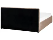 Postelja s prostorom za shranjevanje BOUSSE Knjižica Siva bež barva 140 x 200 cm_980115