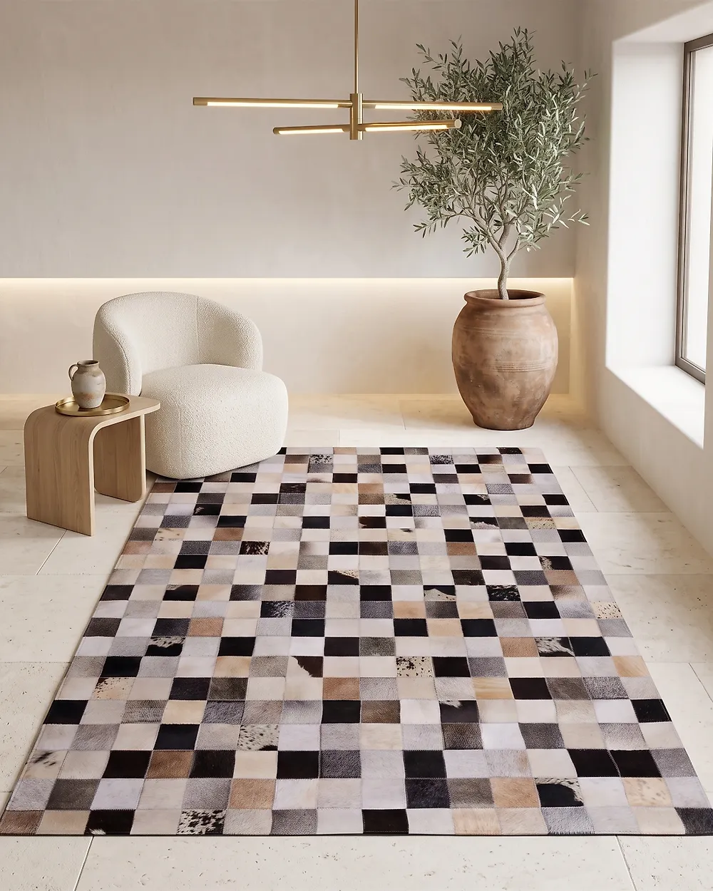 Rug RIZE Multicolour 160 x 230 cm Leather_1179982