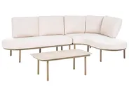 Gartensofa mit Tisch 4-Sitzer POLLINA Metall Braun_1078972