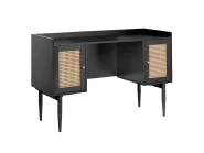 Delovna miza RATANA 130 cm x 50 cm Črna_1191764