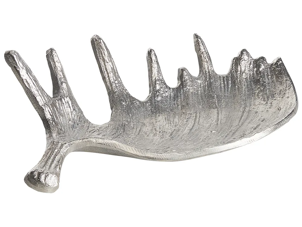Trinket Dish Moose Antler CARTHAGE Metal Silver_823011
