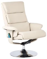 Massagestuhl LEGEND mit Fußstütze Kunstleder Hellbeige_963863
