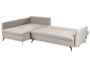 Eckschlafsofa 3-Sitzer KOGE mit Stauraum Stoff Beige rechtsseitig_1082605