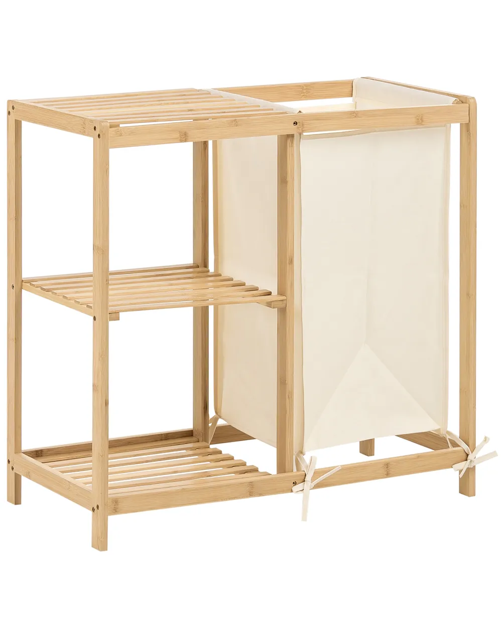 Badkamermeubel PUILAR 68 cm met wasmand Bamboe Lichtbruin_1144371