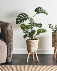 Elevated Plant Pot ALIARTOS 26 cm Off-White_982182