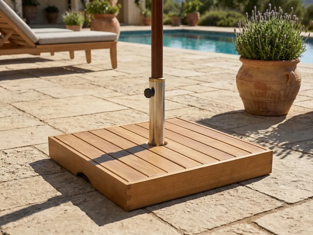 Parasol Base CRECCHIO Square Brown 24 kg