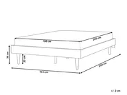 LED postelja TOUCY 160 x 200 cm rjavi pepel_909708