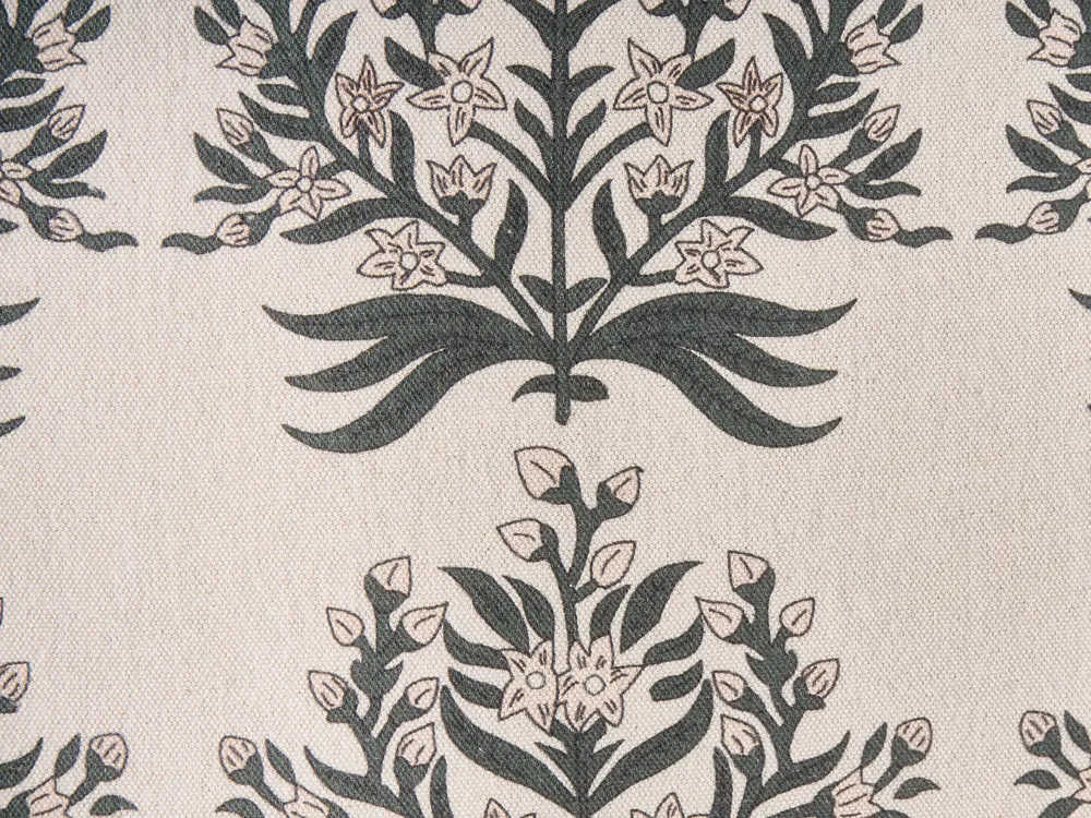 Dekokissen 3er Set MYRISTICA 30 x 50 cm 45 x 45 cm Baumwolle Beige Blumenmuster_1040112