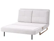 Sofa Bed 2 Seater JERSLEV Fabric Off-White_1011600