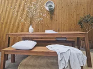 Gartenmöbel Set mit Bänken 6-Sitzer LIVORNO Akazienholz Braun_915897