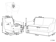 Sofa Set 3-Sitzer EIBY Chenillegewebe Weiß_1004357