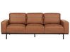 Sofa 3-Sitzer SOVIK Kunstleder Braun