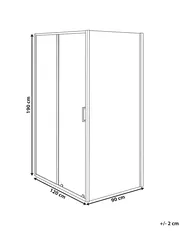 Duschkabine LANGUI 90 x 120 x 190 cm Schwarz_1116652