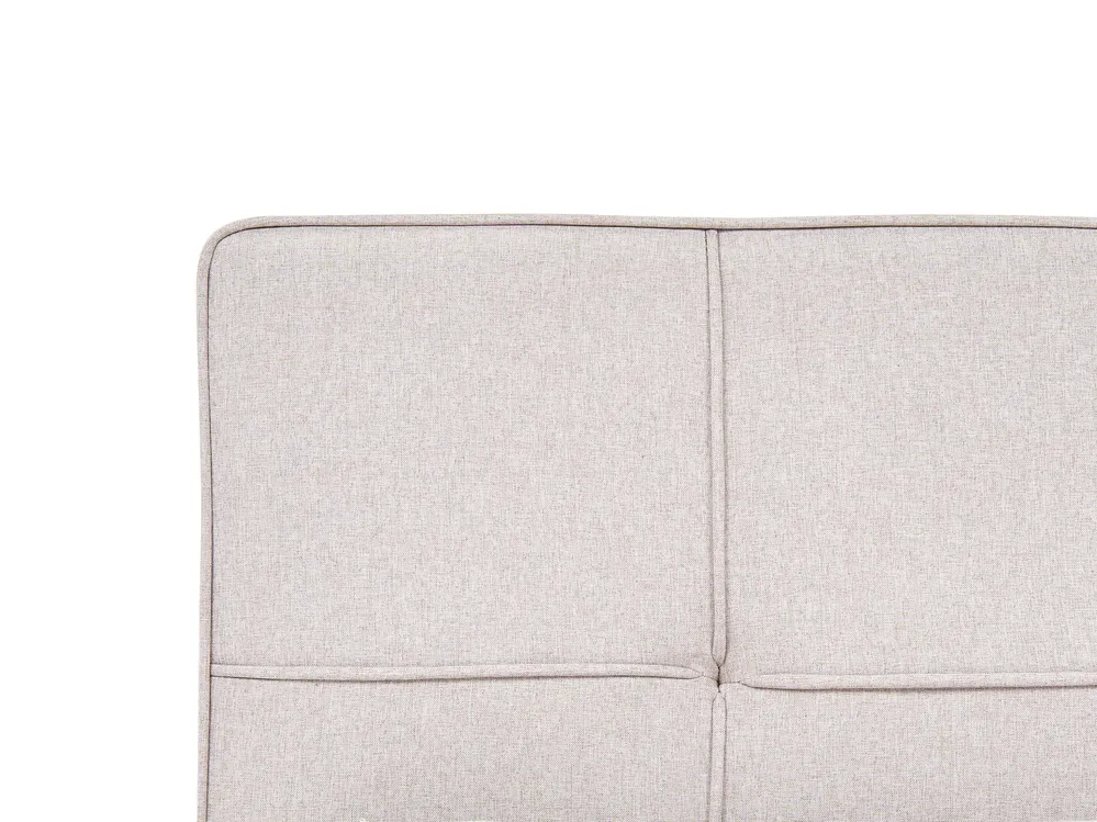Ottoman Bed LAURESSES Fabric Light Beige 120 x 200 cm (EU Small Double)_1150428