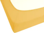 Spannbettlaken JANBU 140 x 200 cm Baumwolle Senfgelb_845288