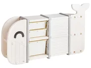 Spielzeugaufbewahrung WHALAN Wal 83 cm Beige_1120834