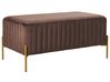 Banc rembourré UTAH Velours Marron foncé