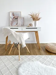 Rug ELLEK White 140 x 200 cm Wool_817554