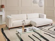 Ecksofa 4-Sitzer VENG Bouclé Cremeweiß linksseitig_1006966