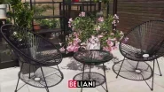 Gartenstuhl 2er Set ACAPULCO II Polyrattan Weiß_898257
