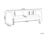 Sofa 3-Sitzer LEIREN Bouclé Beige_920702