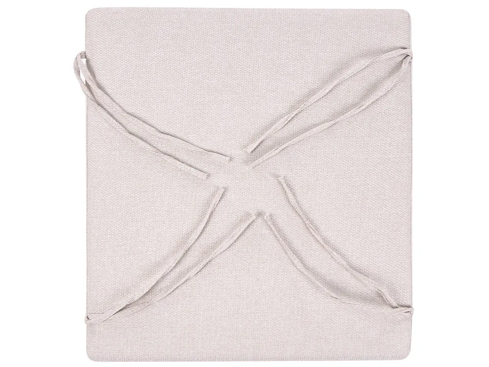 Lounge Set mit Tisch und Ottomane 4-Sitzer SUMBA Akazienholz Hellbraun_1087485