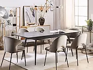 Extending Dining Table MALDON Black 160/200 cm 90 cm_1171928