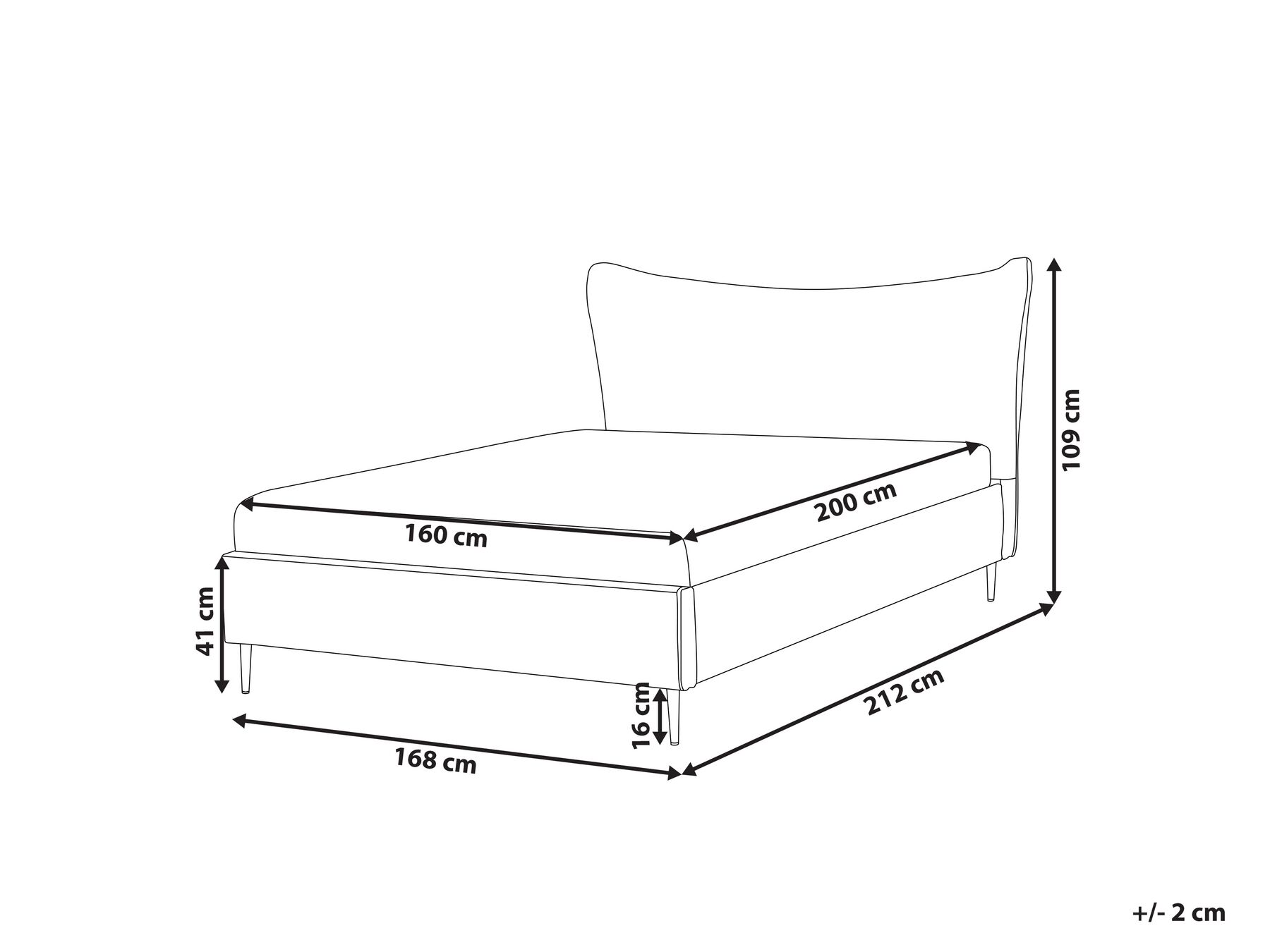 Bett mit Lattenrost Samtstoff CHALEIX 160 x 200 cm Hellgrau_844559
