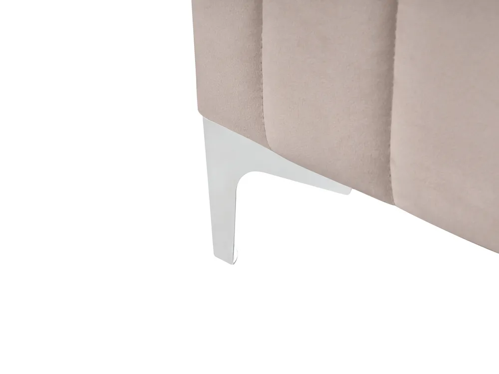 Bett mit Lattenrost Samtstoff LUNAN 120 x 200 cm Taupe_1025700