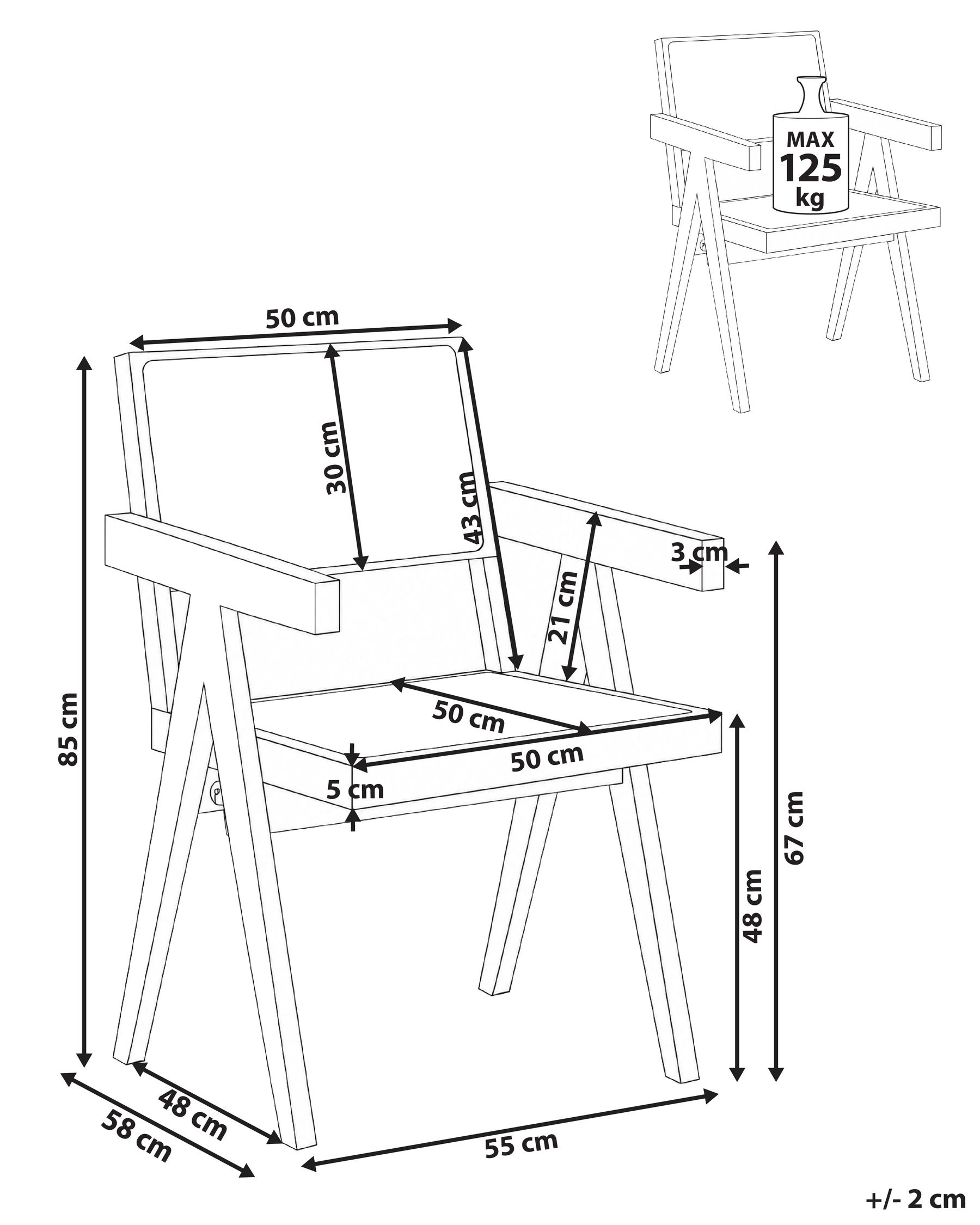 Esszimmerstuhl WESTBROOK Holz Schwarz_1074885