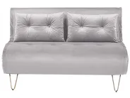 Schlafsofa 2-Sitzer VESTFOLD Samtstoff Grau_808712