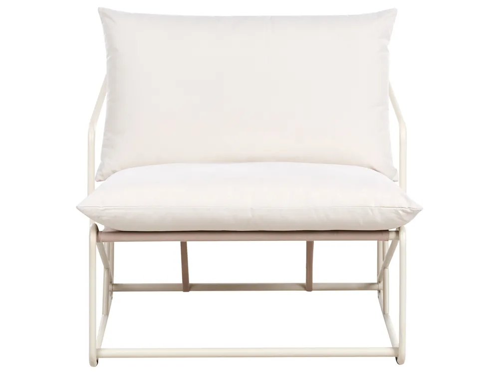 Gartensofa Set 3-Sitzer PONTE Metall Hellbeige_1013355