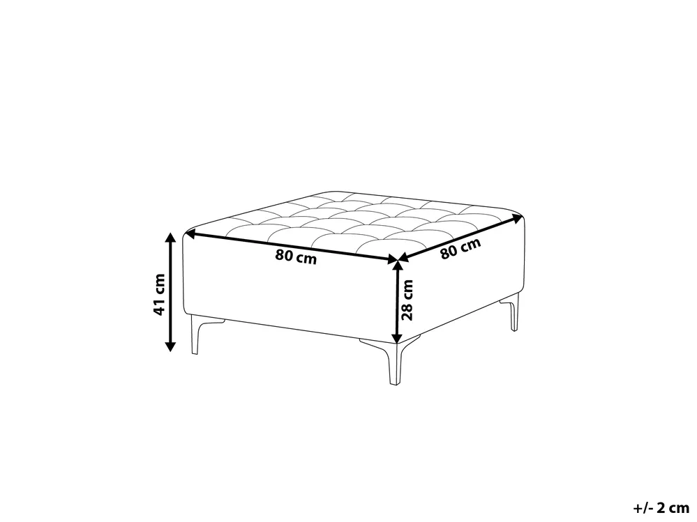 Ottomane ABERDEEN Samtstoff Grau_741197
