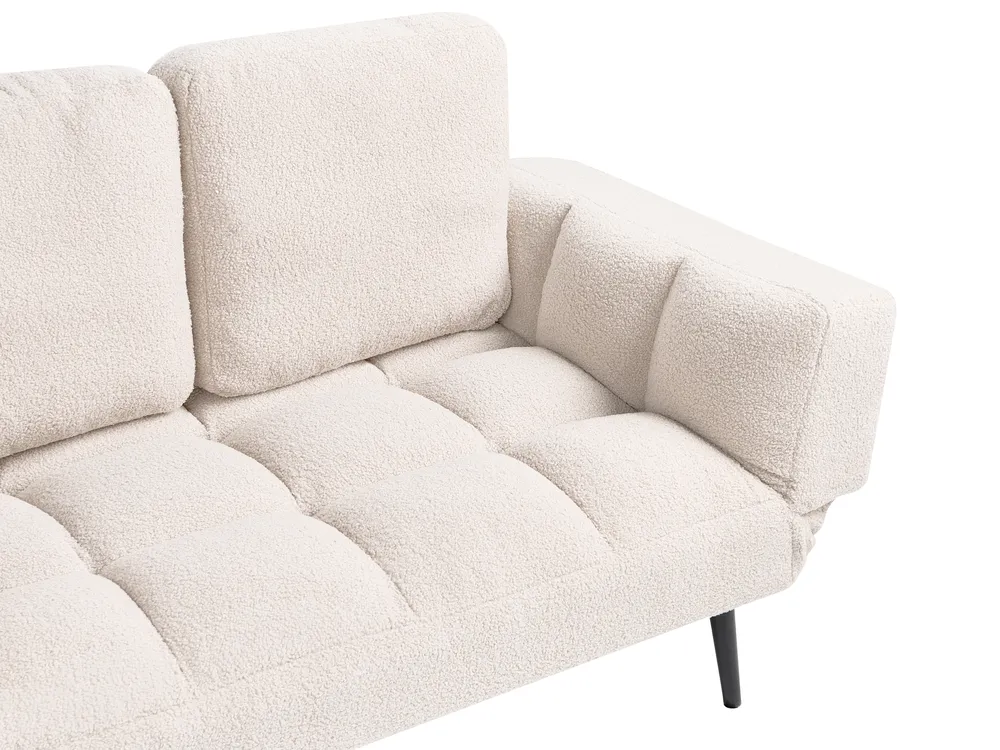 Sofa Bed 2 Seater BREKKE Boucle Off-White_1067999