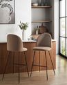 Set mit 2 Barstühlen ARCOLA Samtstoff Taupe