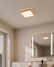 LED Ceiling Lamp TIVORA with Remote with Dimmer Light Brown_1131097