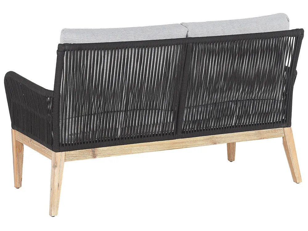 Lounge Set mit Tisch 4-Sitzer MERANO Akazienholz Grau_772235