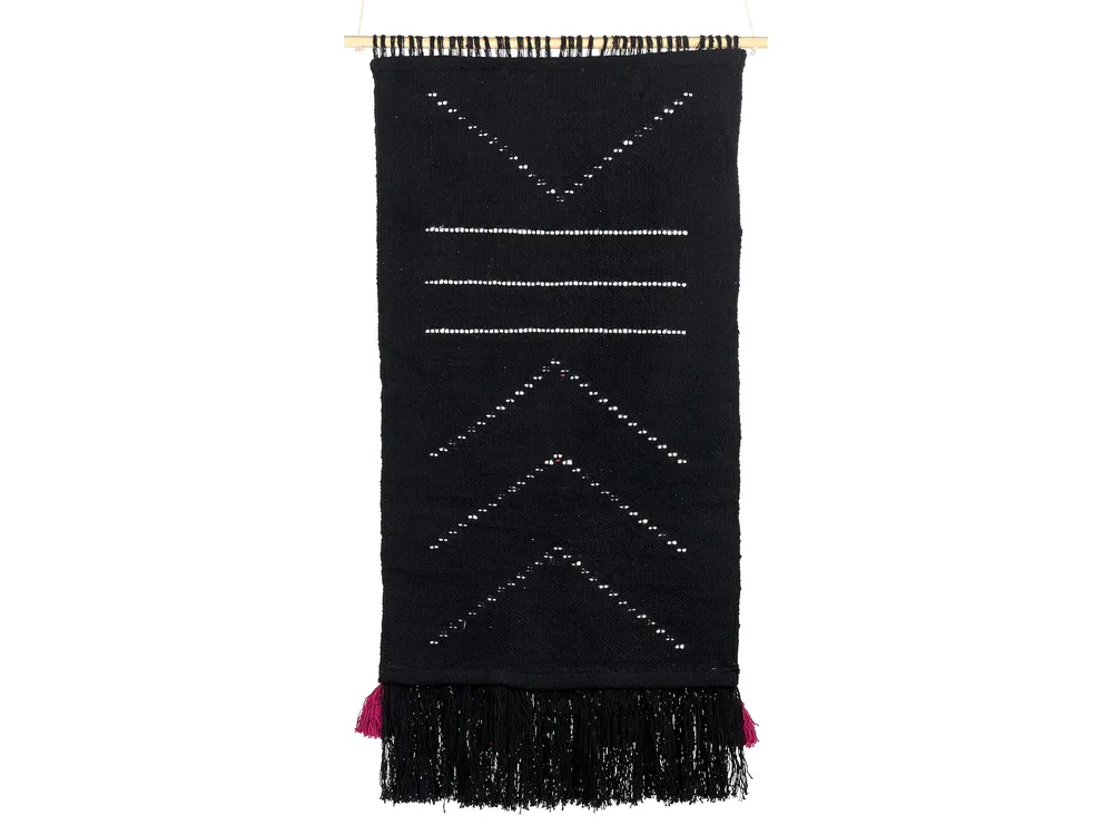 Wandbehang PAKPATTAN Baumwolle 123 cm Schwarz_841435