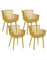 Gartenstuhl 4er Set PESARO Gelb