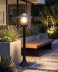 Outdoor Bollard Lamp TIZU Black_1183951