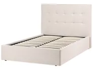 Bett mit Stauraum LORIENT Stoff Beige 120 x 200 cm_1062957