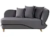 Rechtsseitige Chaiselongue MERI mit Stauraum Samtstoff Dunkelgrau