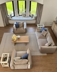 Sofa Set 5-Sitzer LUVOS Samtstoff Taupe_1017926