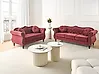 Sofa Set 5-Sitzer SKIEN Samtstoff Dunkelrot