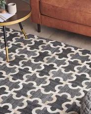 Rug YEDISU Dark Grey 140 x 200 cm Leather_780624