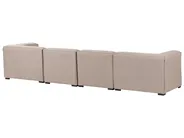 Gartensofa mit Ottomane 4-Sitzer AREZZO modular Beige_848099