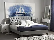 Bed Fabric BORDEAUX 140 x 200 cm (EU Double) Light Grey_1175593