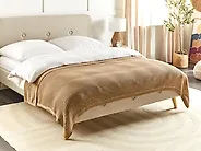 Sprei ILEN Katoen 150 x 200 cm Lichtbruin_917800